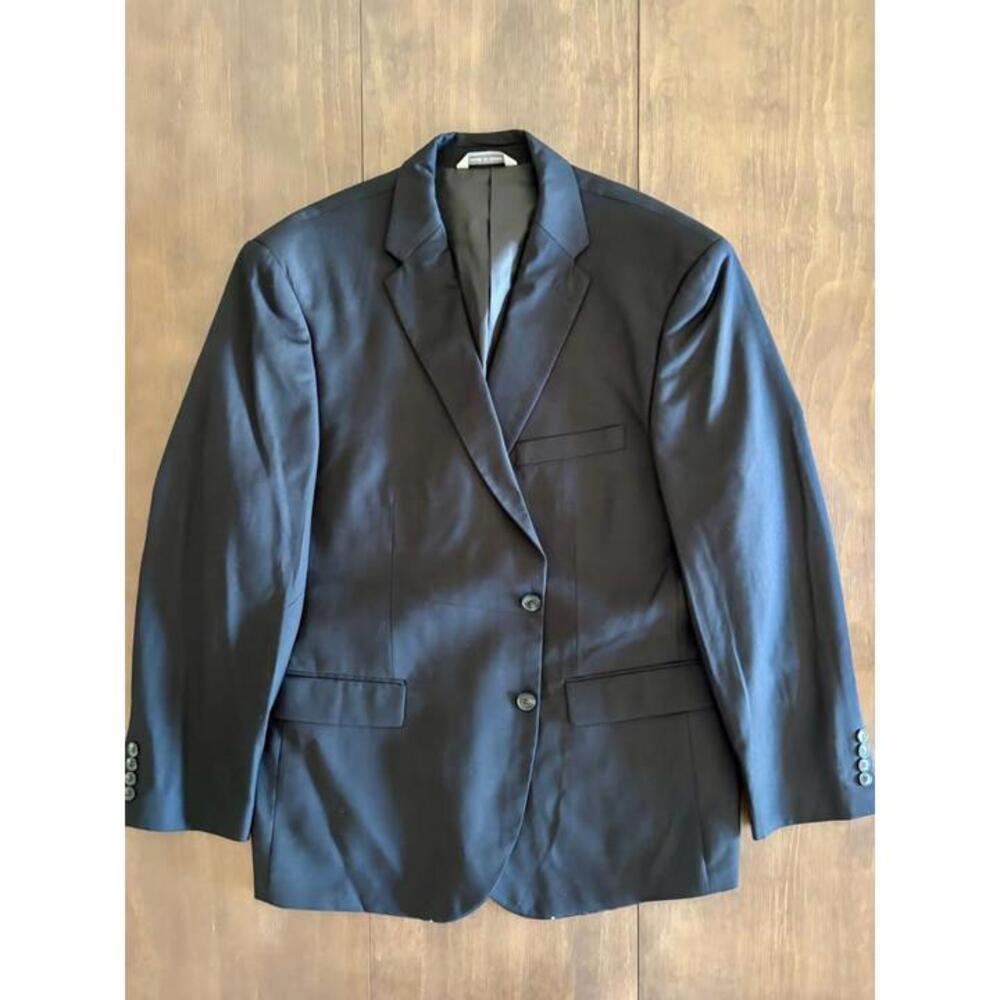 Men’s Lineage Black Suit Jacket 48R Classic Fit